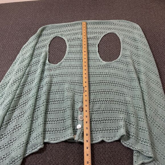 Soft Surroundings Wrap Womens Size Small S Open Knit Cape Cover Up Sleeveless - Picture 5 of 7